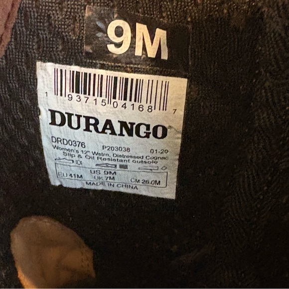 Durango Lady Rebel Pro Ventilated Western 
Performance Boots Square, Sz 9M - Picture 16 of 16